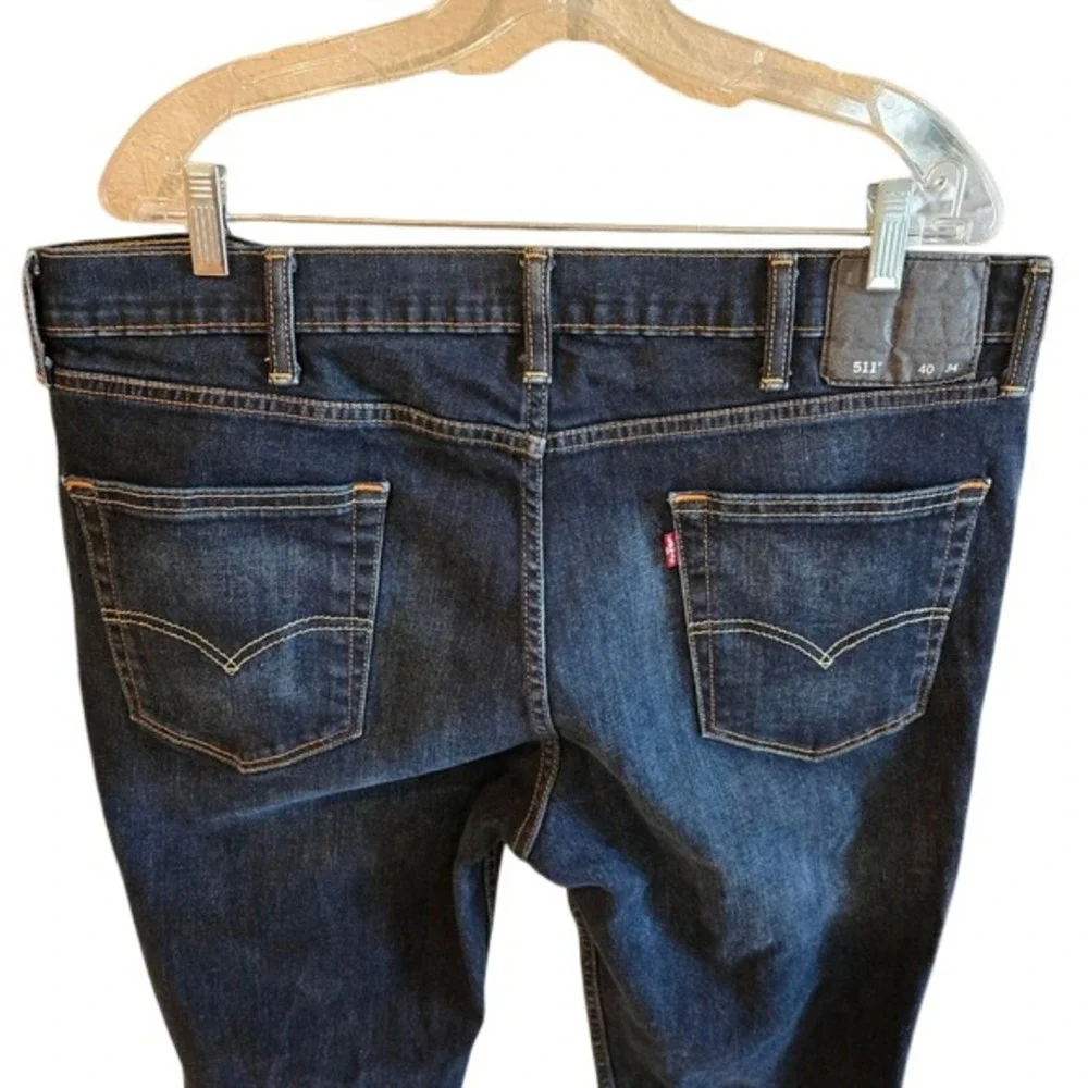 Levi's 511 Mens Dark Wash Slim Fit Jeans 40x34‎